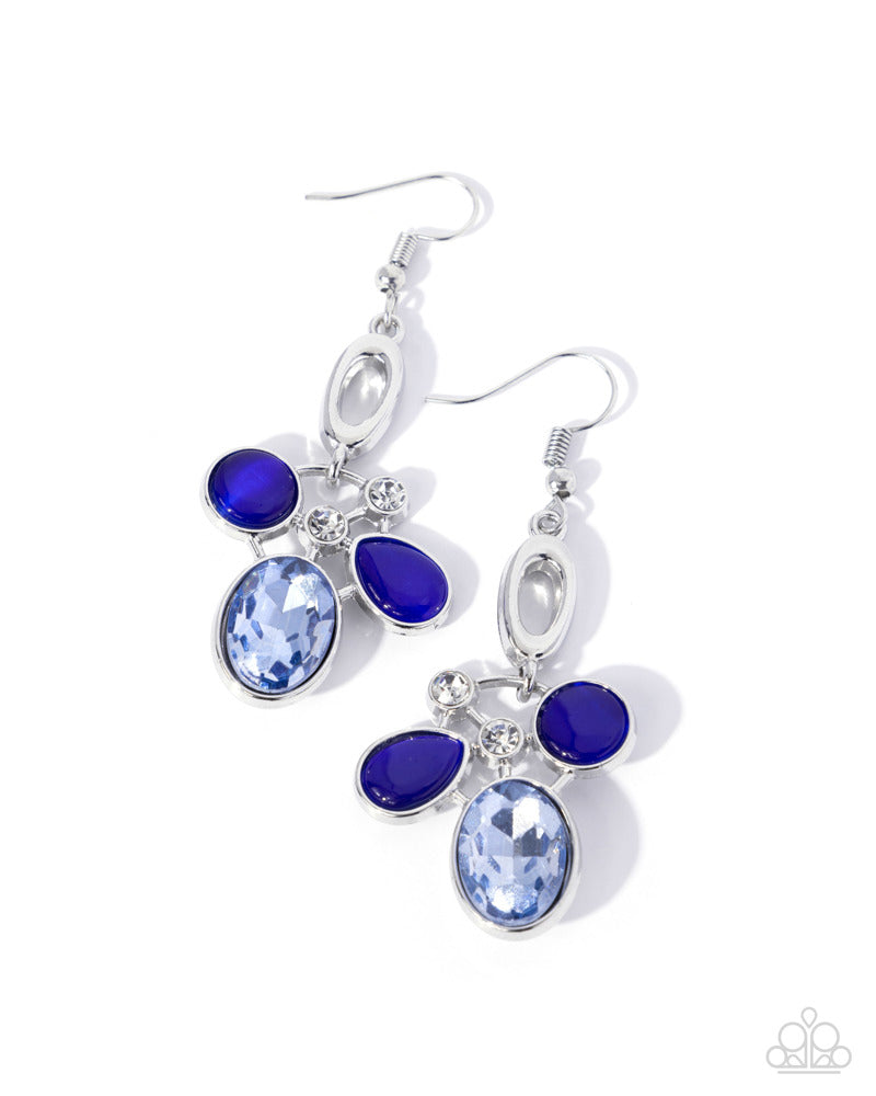 Agreeable Assembly Earrings - Blue | Paparazzi Accessories image 2