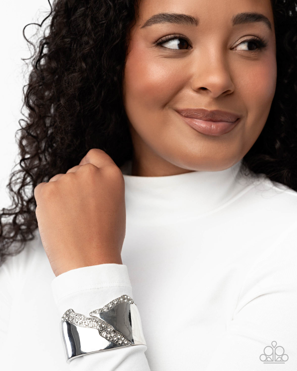 Twinkly Traverse Bracelet - White | Paparazzi Accessories image 4