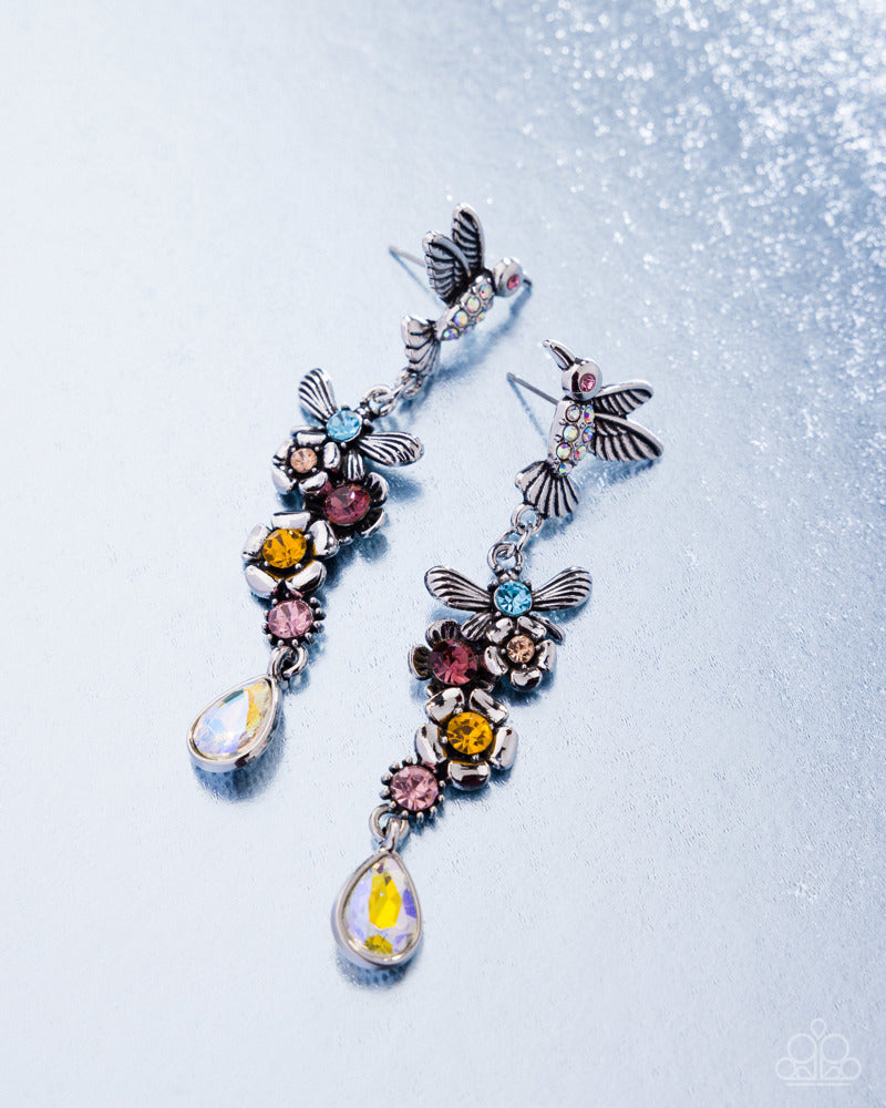 Hummingbird Hallmark Earrings - Multi | Paparazzi Accessories