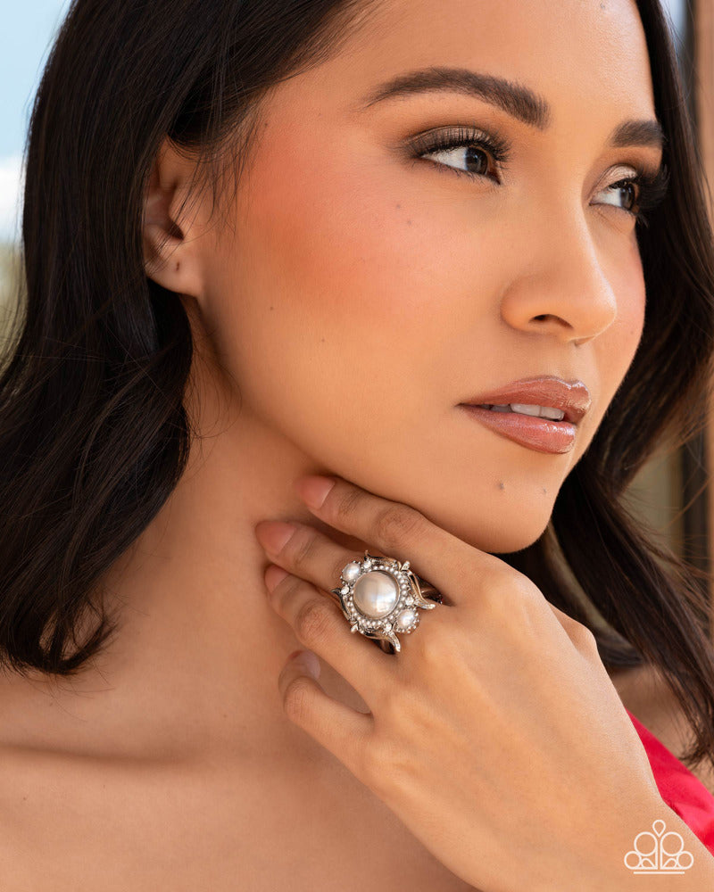 Delightful Debutante Ring - White
