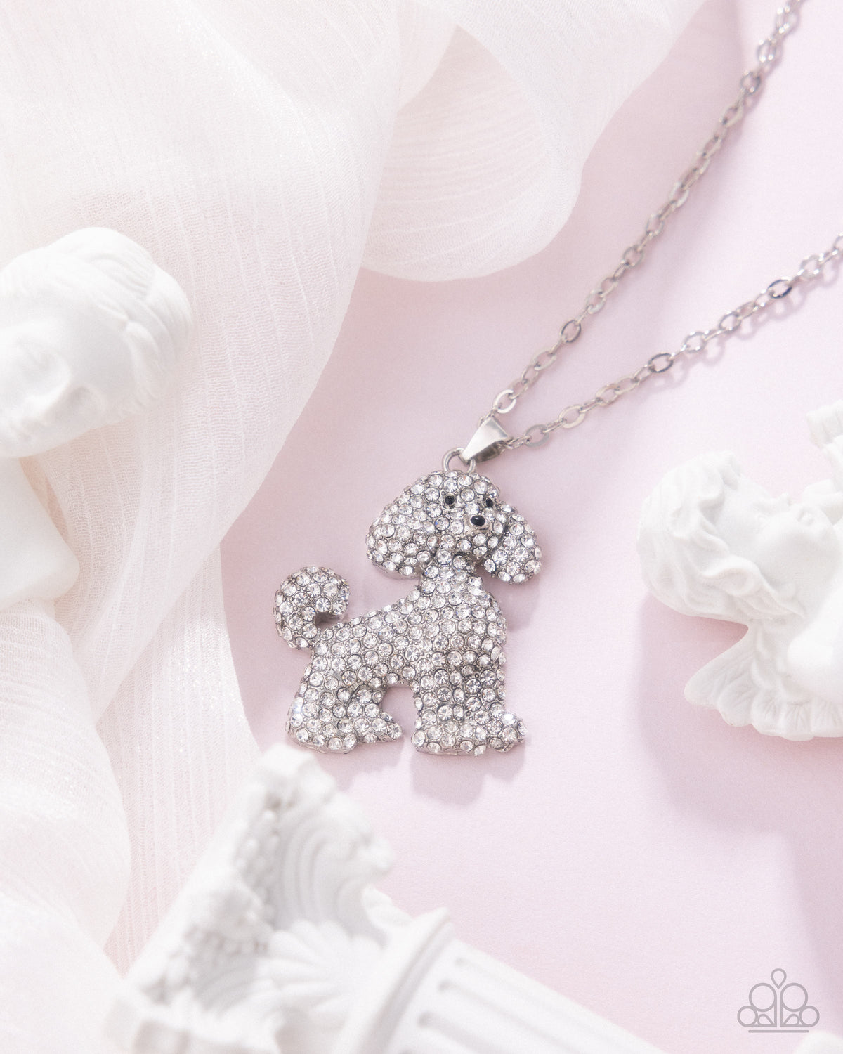 Particular Poodle Necklace - White