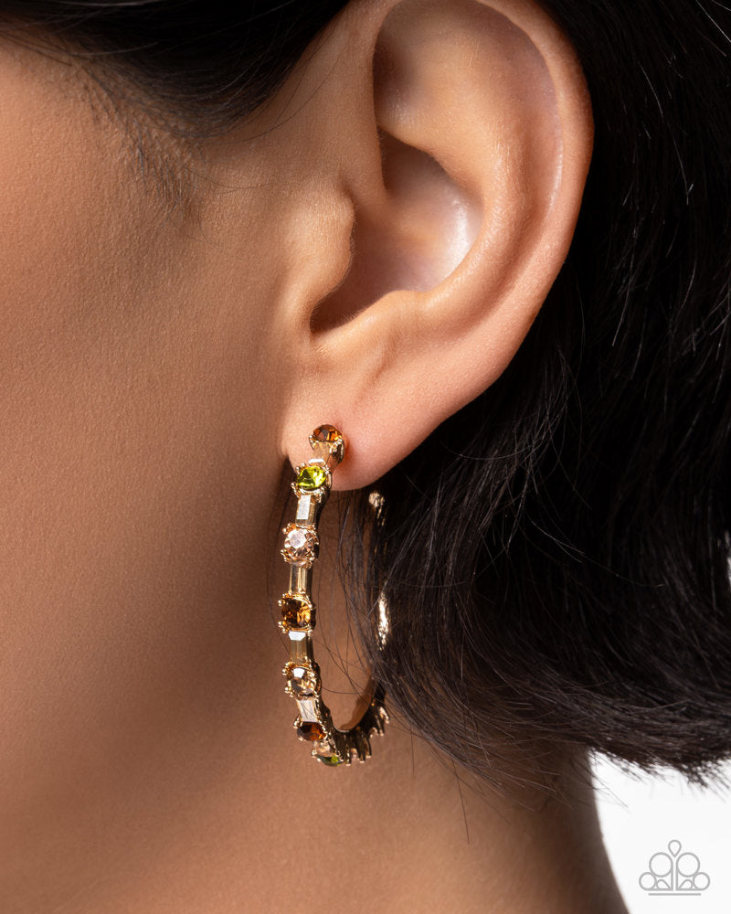 Prettily Positioned Earrings - Gold | Paparazzi Accessories image 5