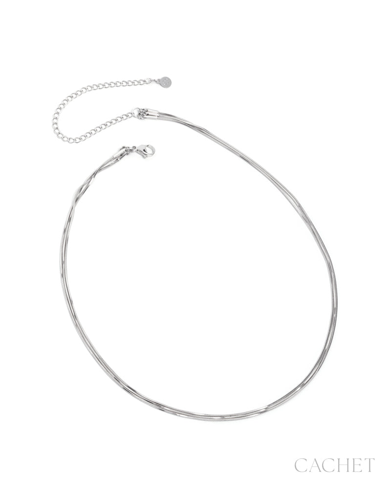 Niveau Necklace - Rhodium | Paparazzi Accessories image 2