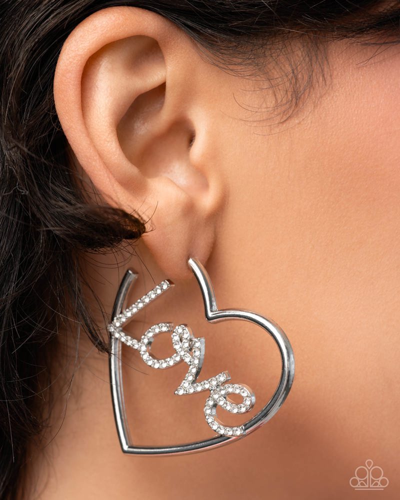 Lovely Cadence Earrings - White | Paparazzi Accessories image 3