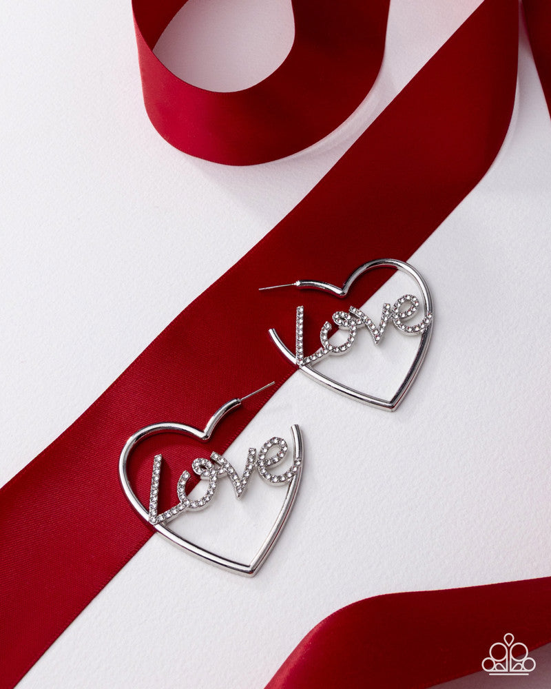 Lovely Cadence Earrings - White | Paparazzi Accessories