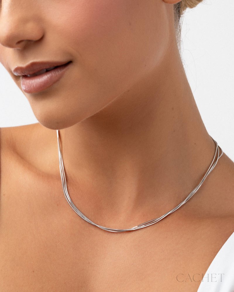 Niveau Necklace - Rhodium | Paparazzi Accessories image 3