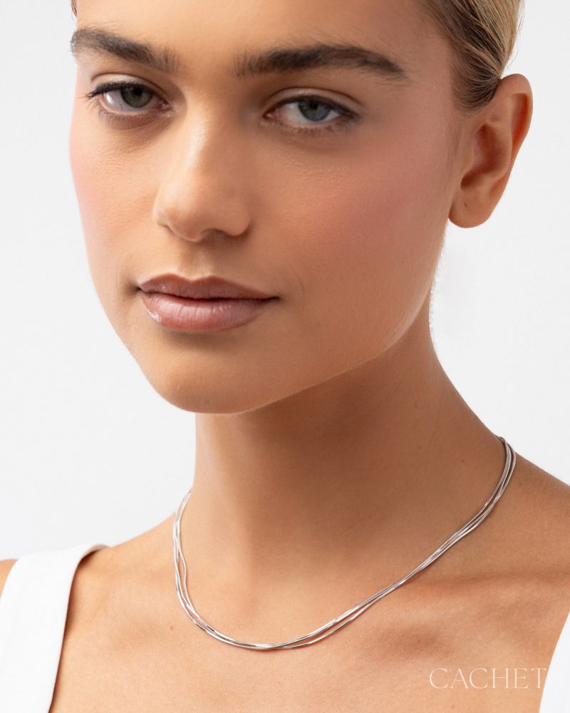 Niveau Necklace - Rhodium | Paparazzi Accessories image 4