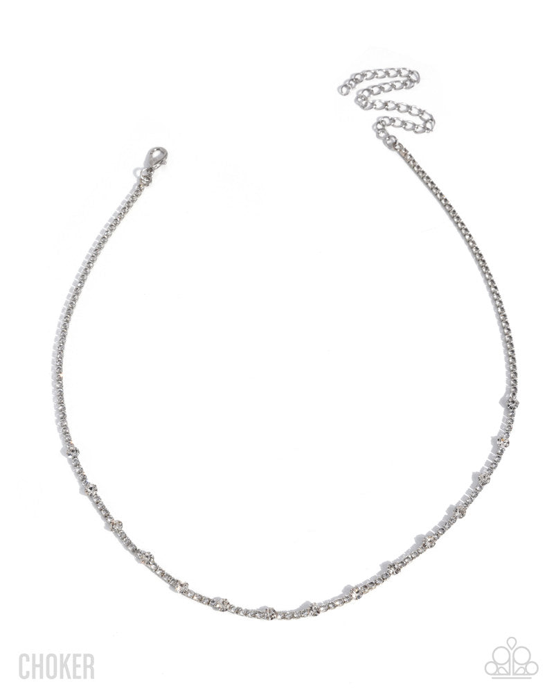 Impulsive Icon Necklace - White | Paparazzi Accessories image 2