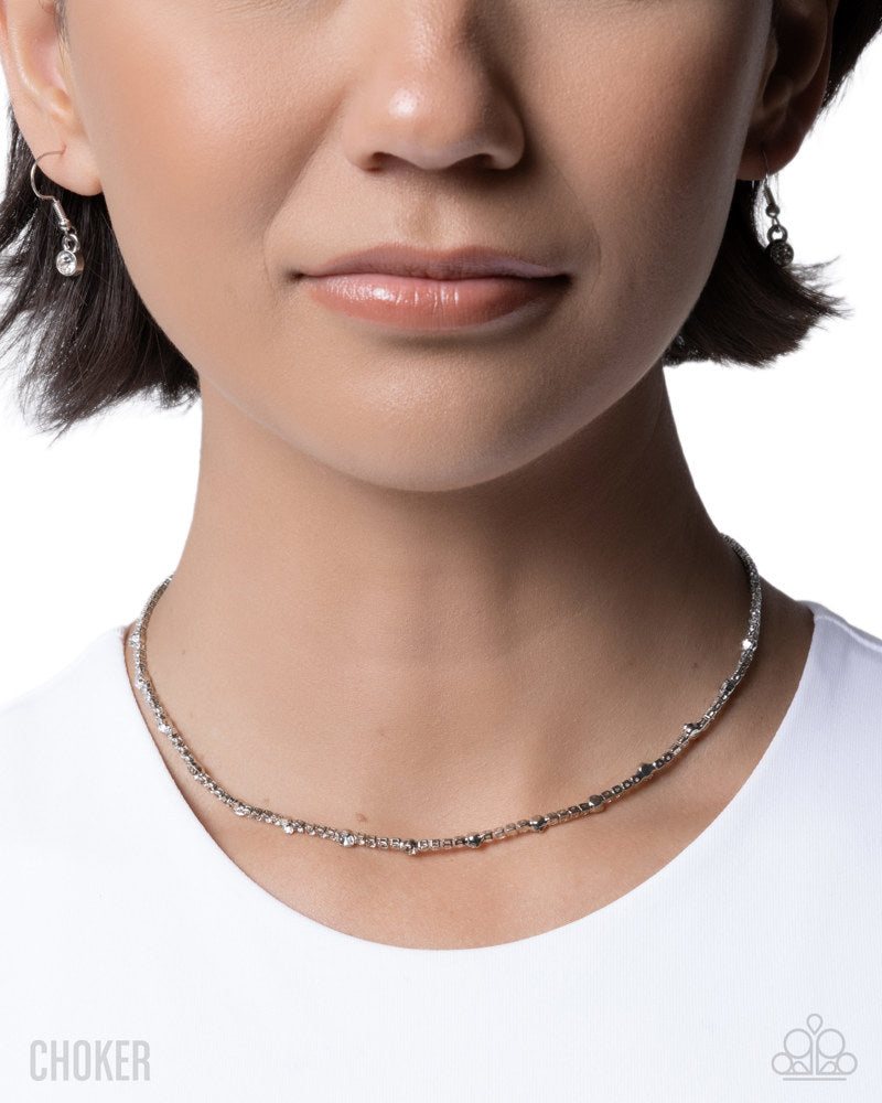 Impulsive Icon Necklace - White | Paparazzi Accessories image 3