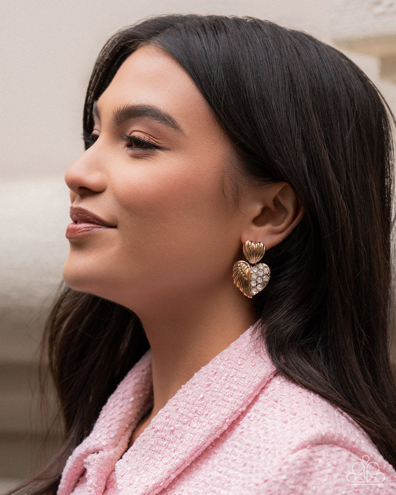 Angelic Adornment Earrings - Gold | Paparazzi Accessories