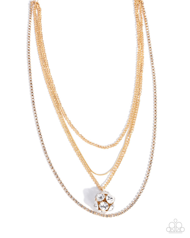 Captivating Construction Necklace - Gold image 2