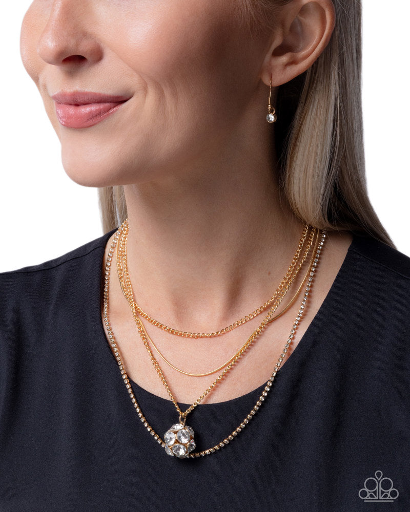 Captivating Construction Necklace - Gold image 3