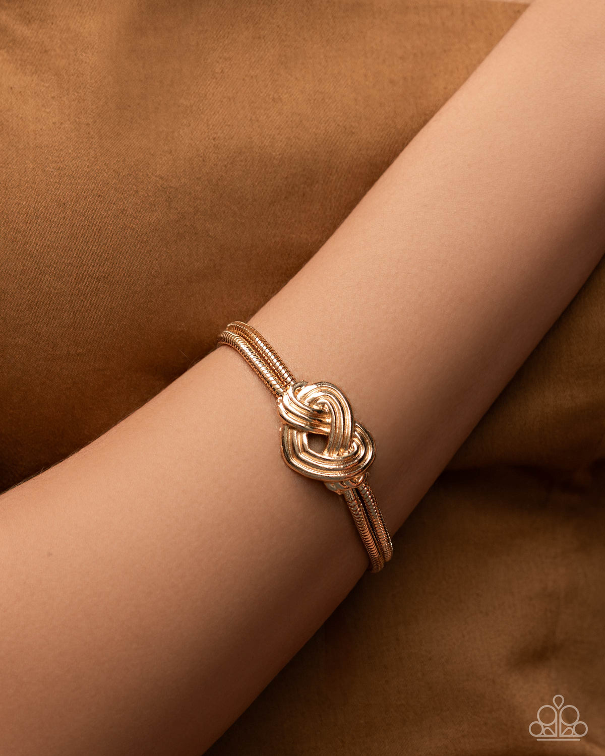Woven Warrior Bracelet - Gold | Paparazzi Accessories image 3