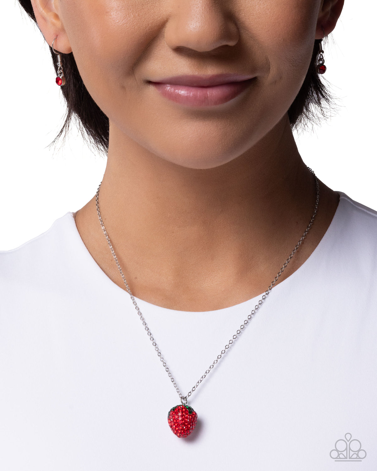 Strawberry Shimmer Necklace - Red image 3