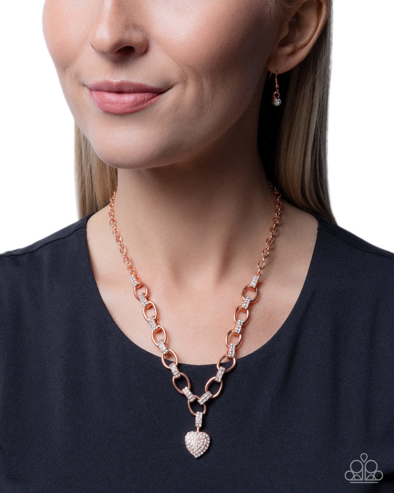 Sweetheart Swoon Necklace - Copper | Paparazzi Accessories image 3