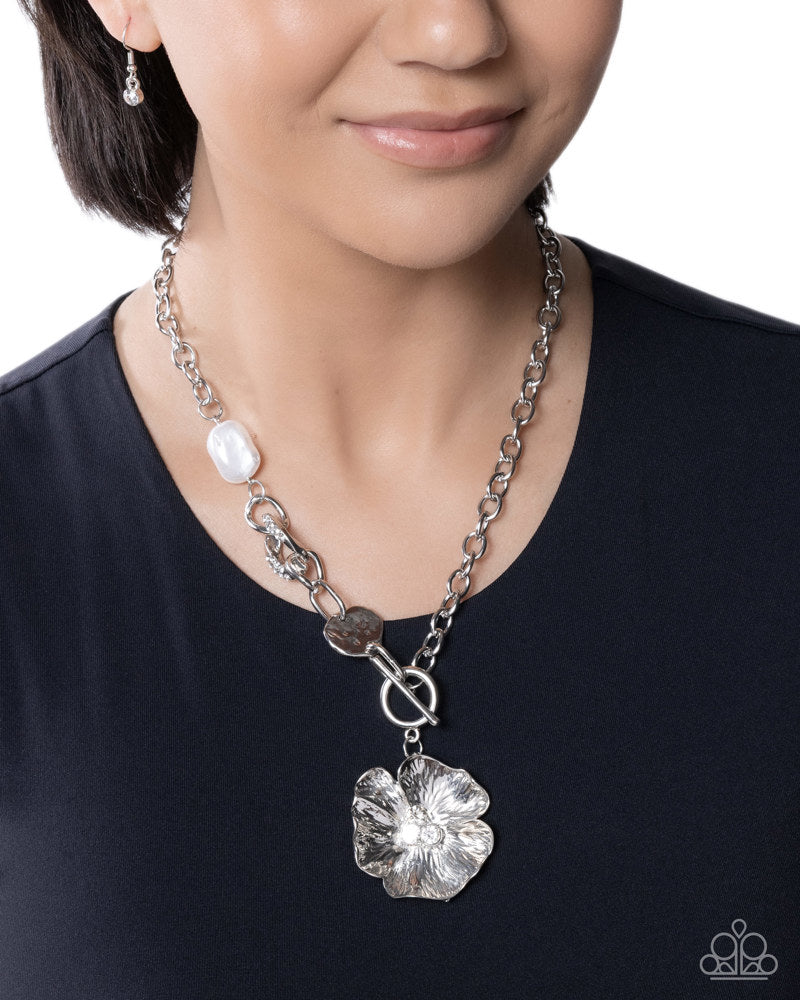 Better Blossom Necklace - White | Paparazzi Accessories image 3