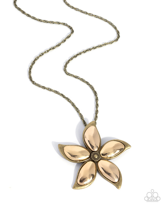 Sensational Sheen Necklace - Brass | Paparazzi Accessories image 2