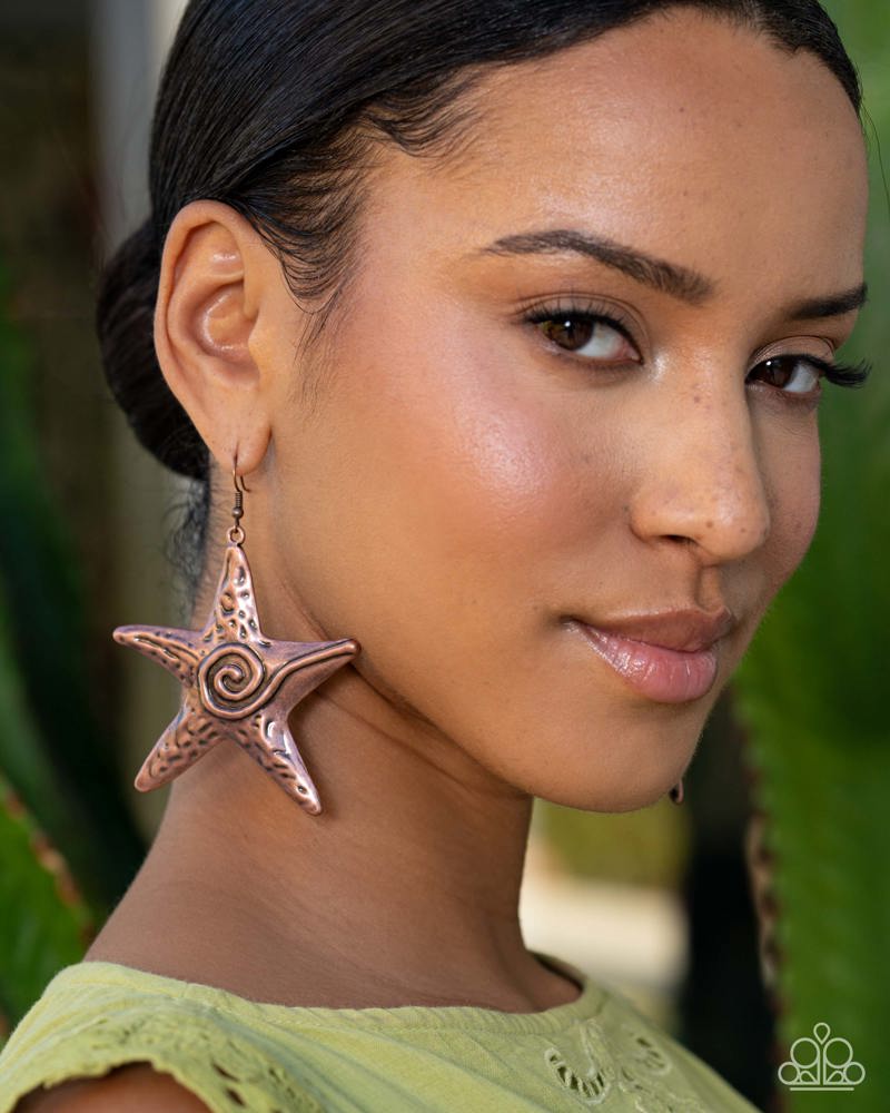 Stark Stars Earrings - Copper