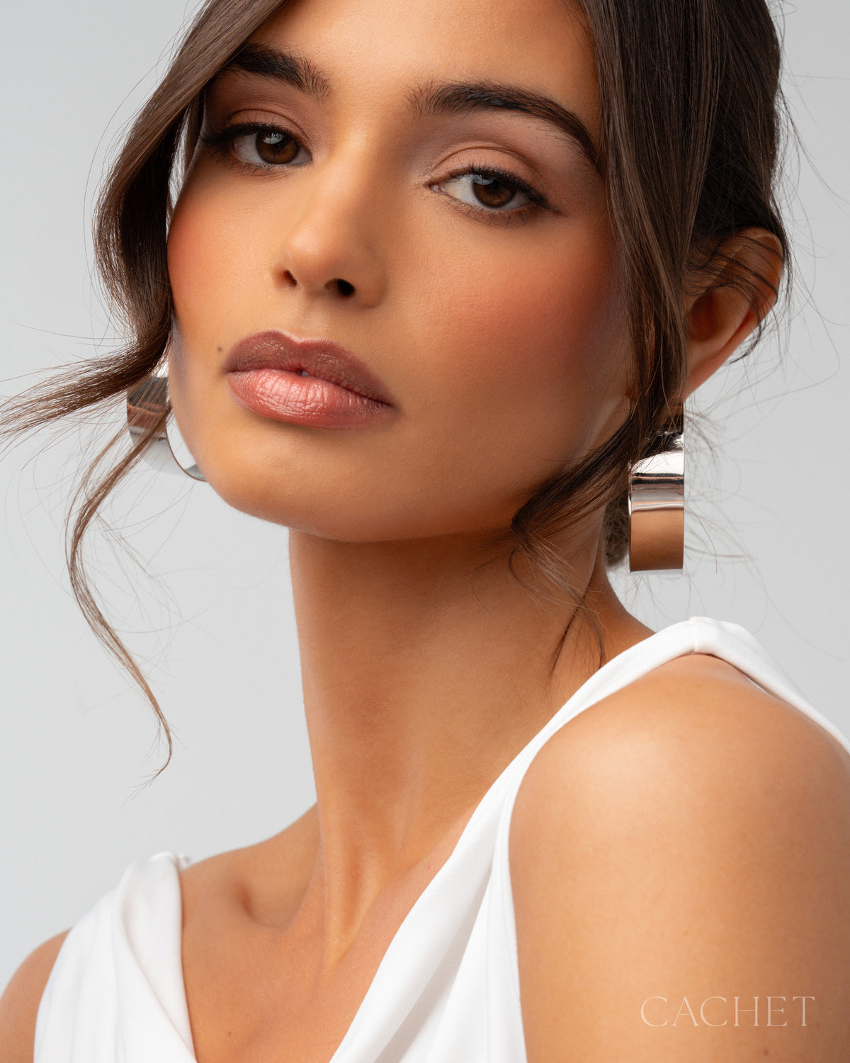 Stature Earrings - Rhodium | Paparazzi Accessories image 4