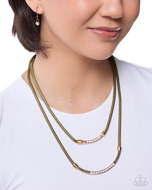 Radiant Ratio Necklace - Brass | Paparazzi Accessories image 3
