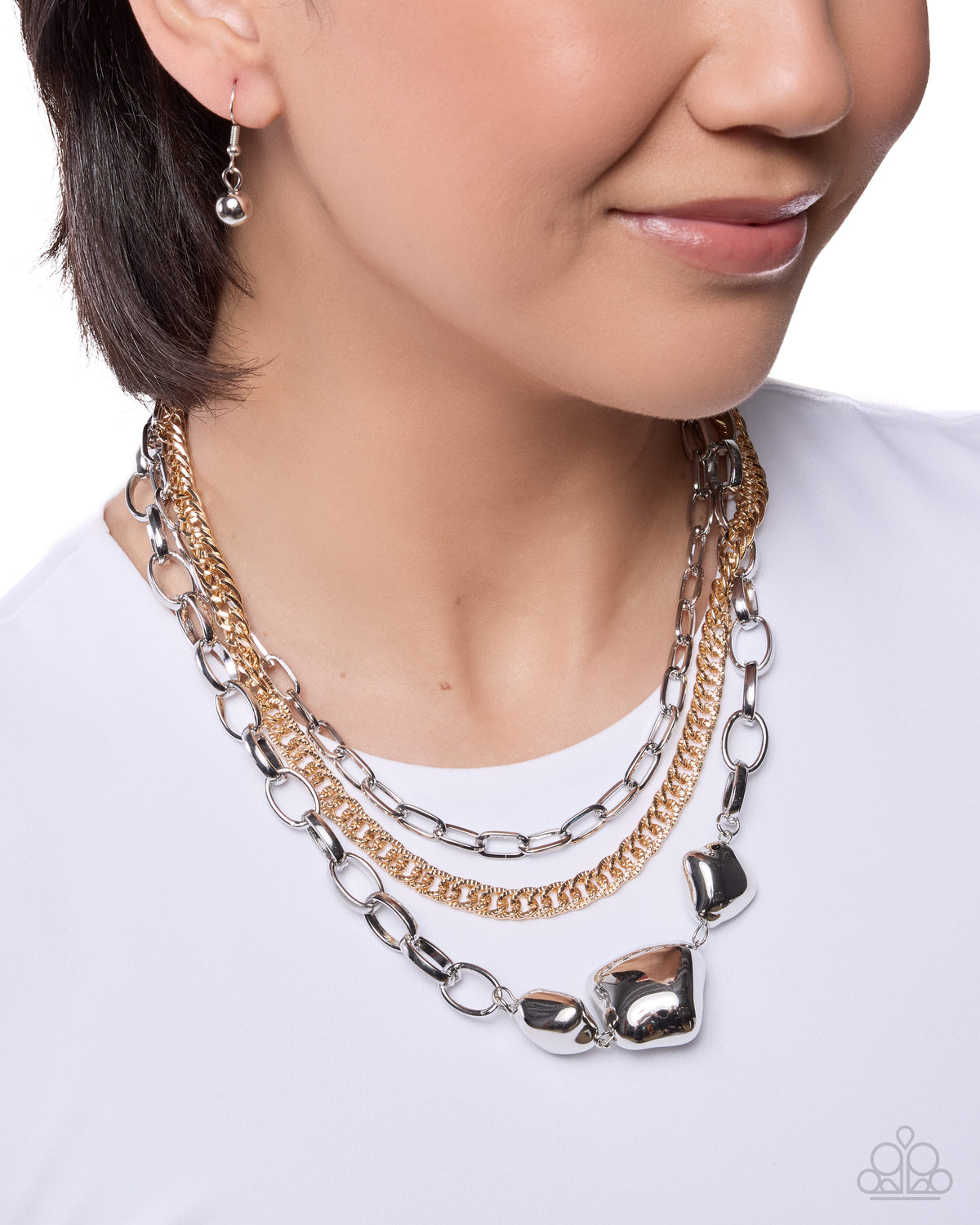 Mega Musings Necklace - Silver | Paparazzi Accessories image 3