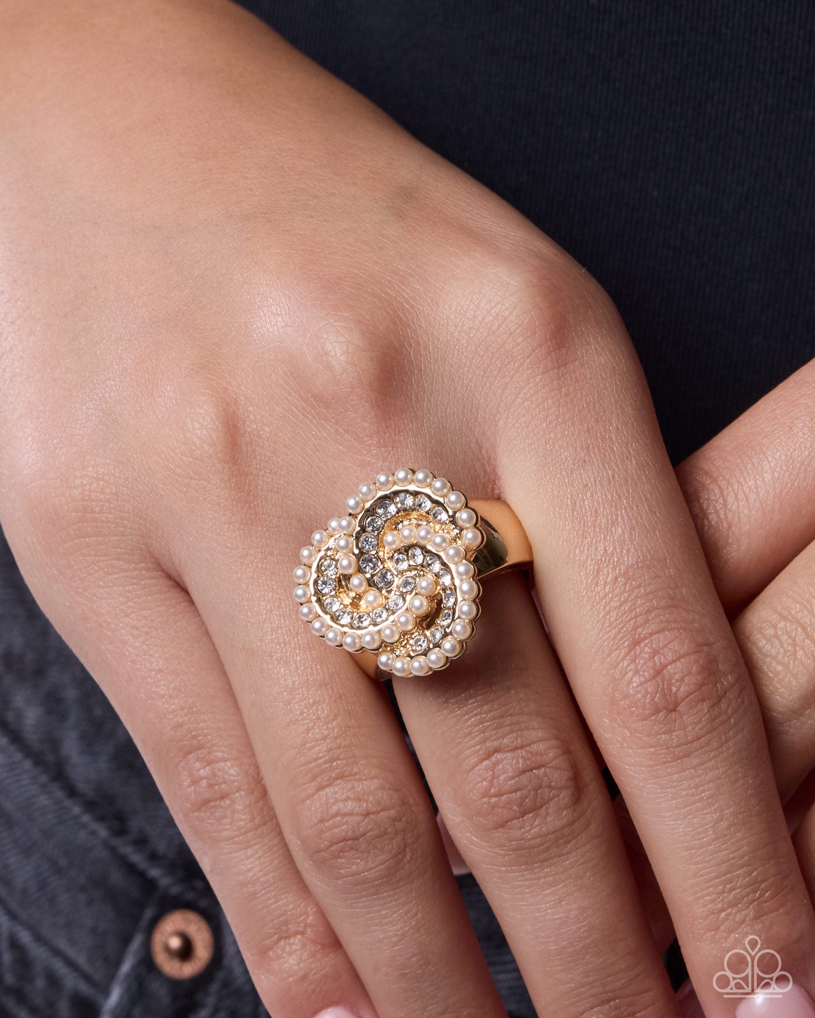 Pearl Punch Ring - Gold