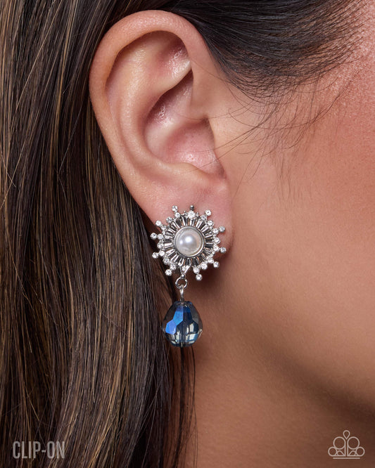 Shimmer Specialty Earrings - Blue | Paparazzi Accessories