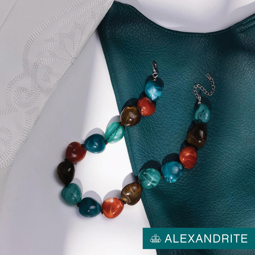Colorful Contact Necklace - Blue | Paparazzi Accessories