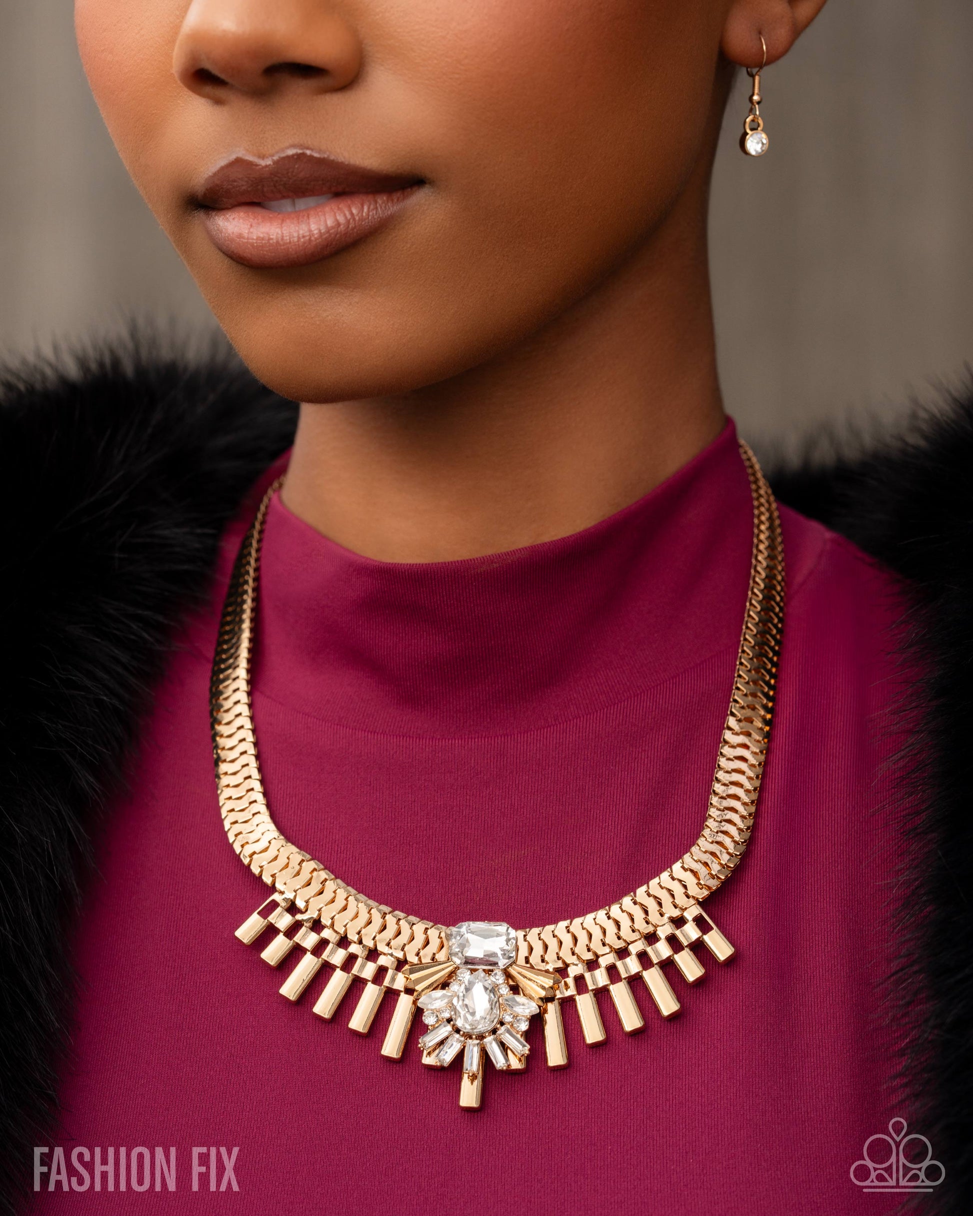 Over The Top Opulence Necklace - Gold image 3