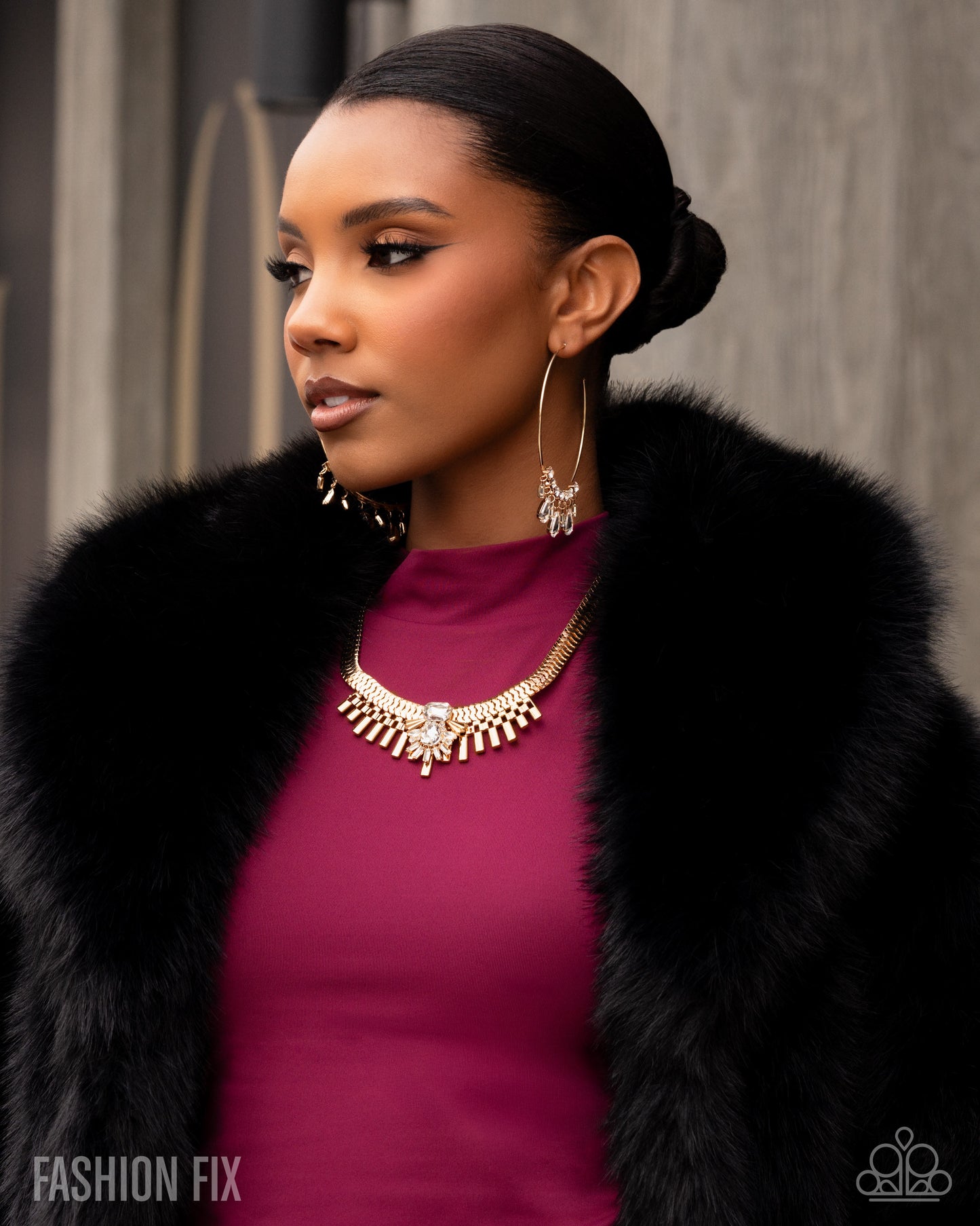 Over The Top Opulence Necklace - Gold