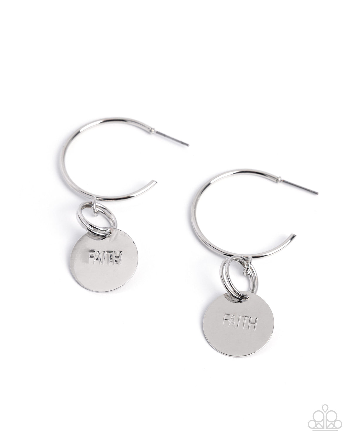 Balanced Belief Earrings - Silver | Paparazzi Accessories image 2