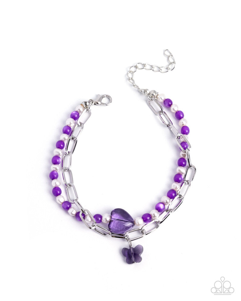 Better Butterfly Bracelet - Purple | Paparazzi Accessories image 2