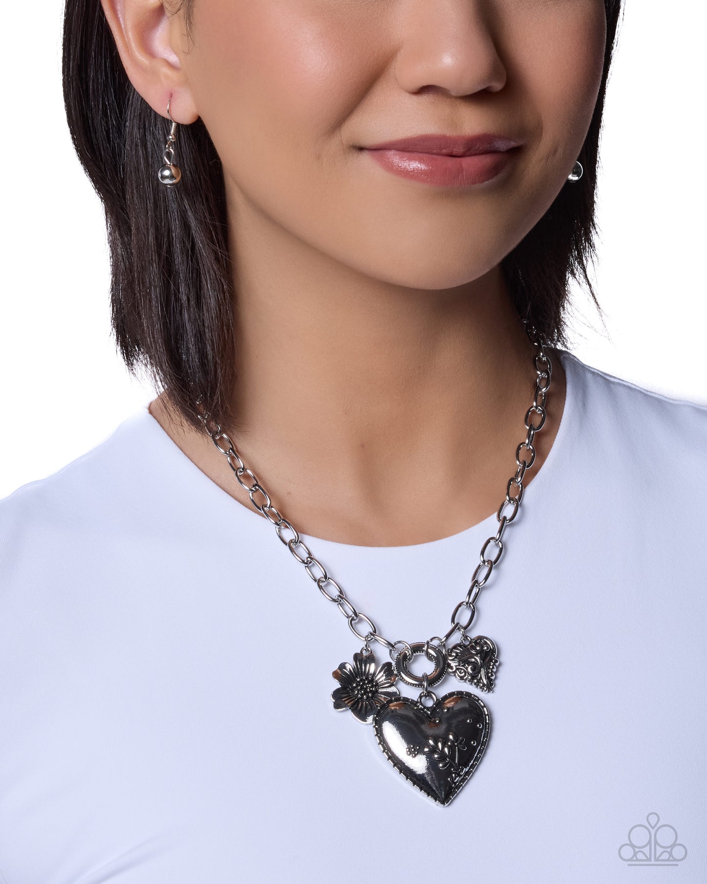 Whimsical Waiver Necklace - Silver | Paparazzi Accessories image 3