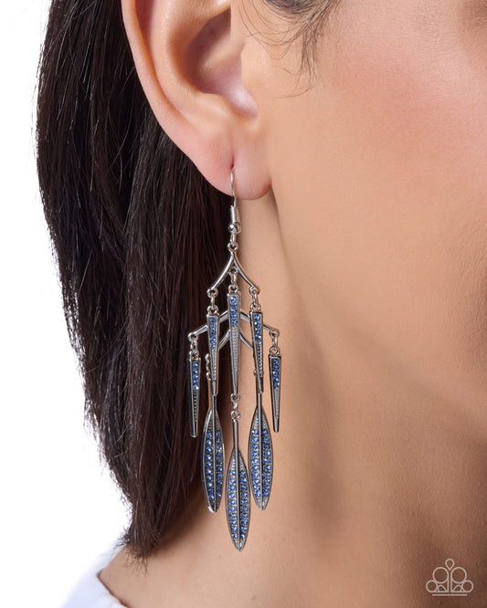 Airplane Mode Earrings - Blue | Paparazzi Accessories