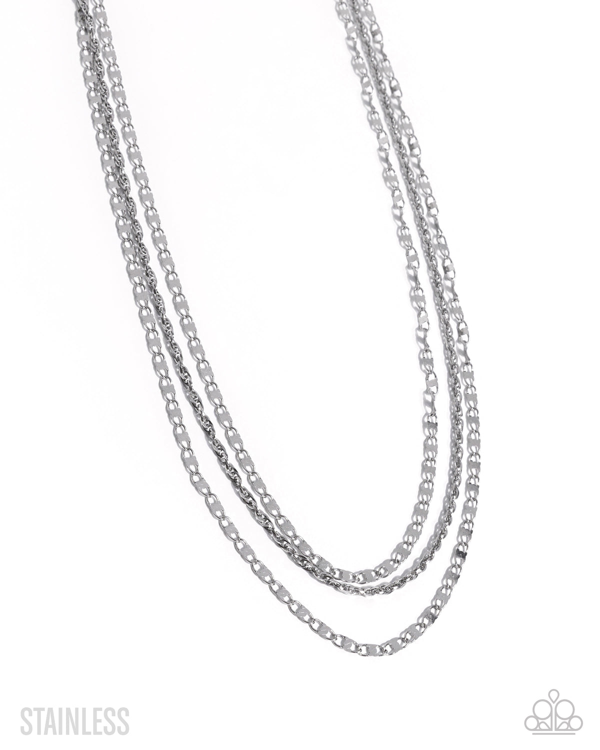 Layered Legend Necklace - Silver | Paparazzi Accessories image 2