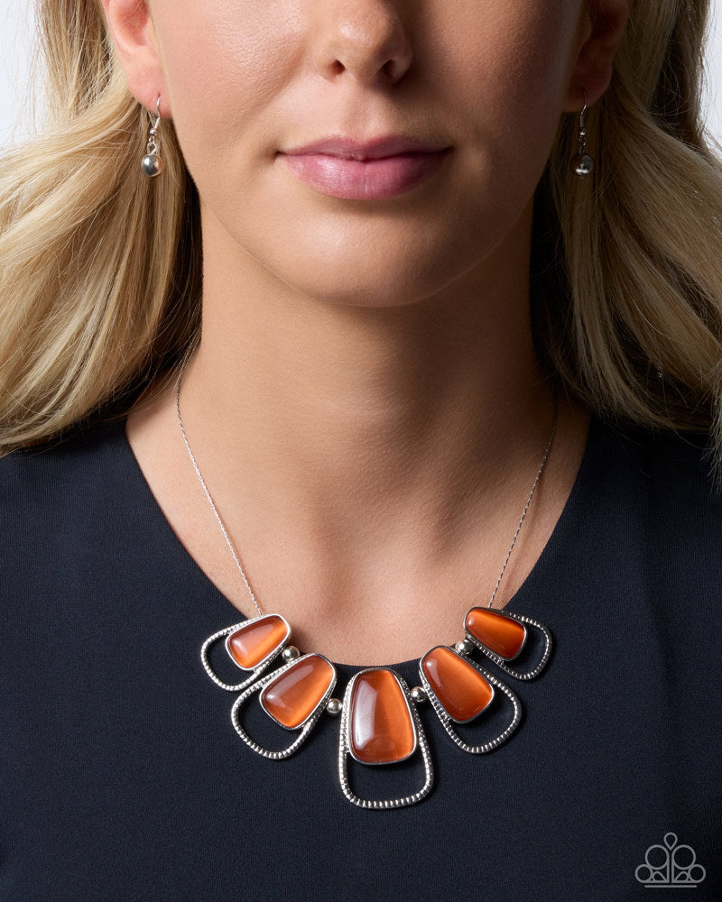 Growing Attachment Necklace - Orange | Paparazzi Accessories image 3