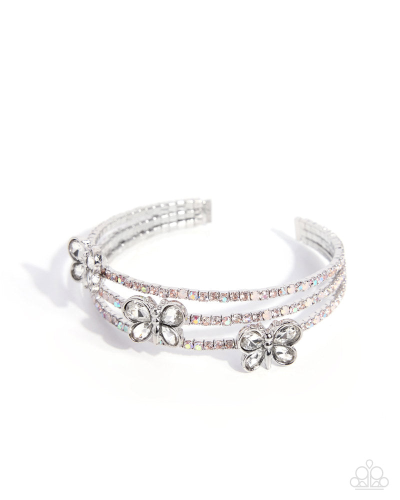 Butterfly Story Bracelet - White | Paparazzi Accessories image 2