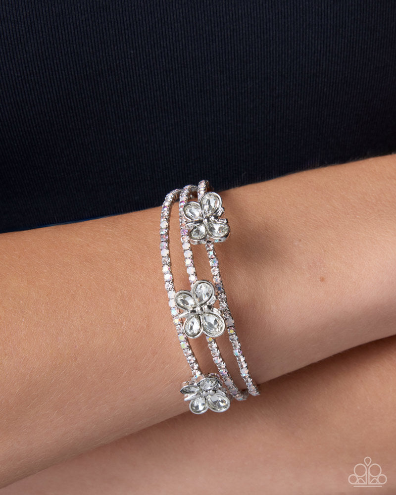 Butterfly Story Bracelet - White | Paparazzi Accessories