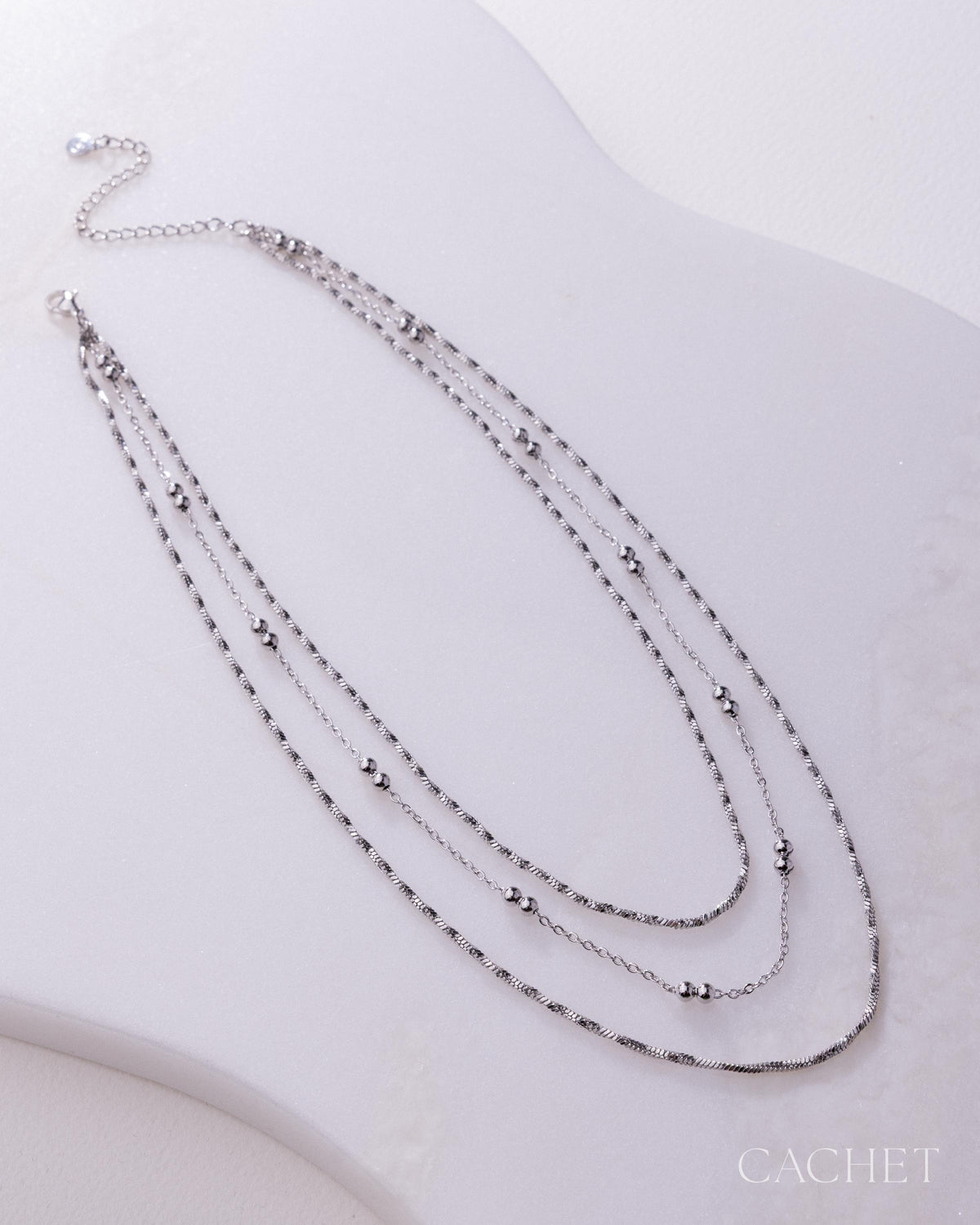 PREORDER Éveillé - Rhodium Plated Necklace - LOP Diamond Trip Early Access Exclusive - Cachet | Paparazzi Accessories