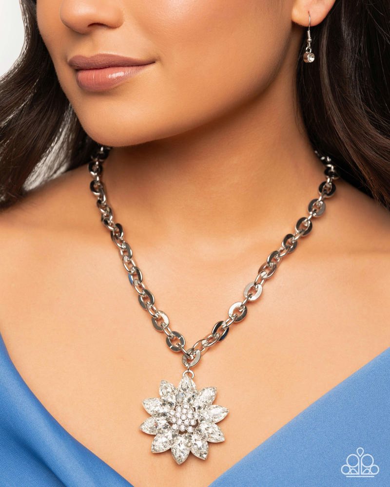 Glamorous Garden Necklace - White | Paparazzi Accessories image 3