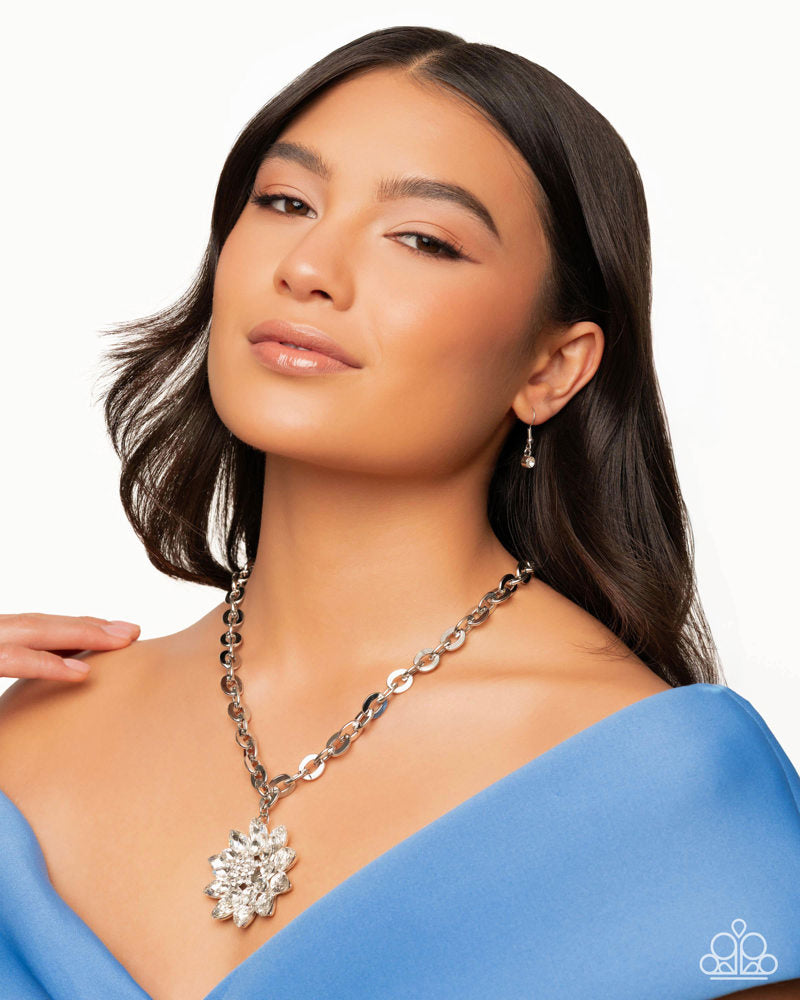 Glamorous Garden Necklace - White | Paparazzi Accessories image 5