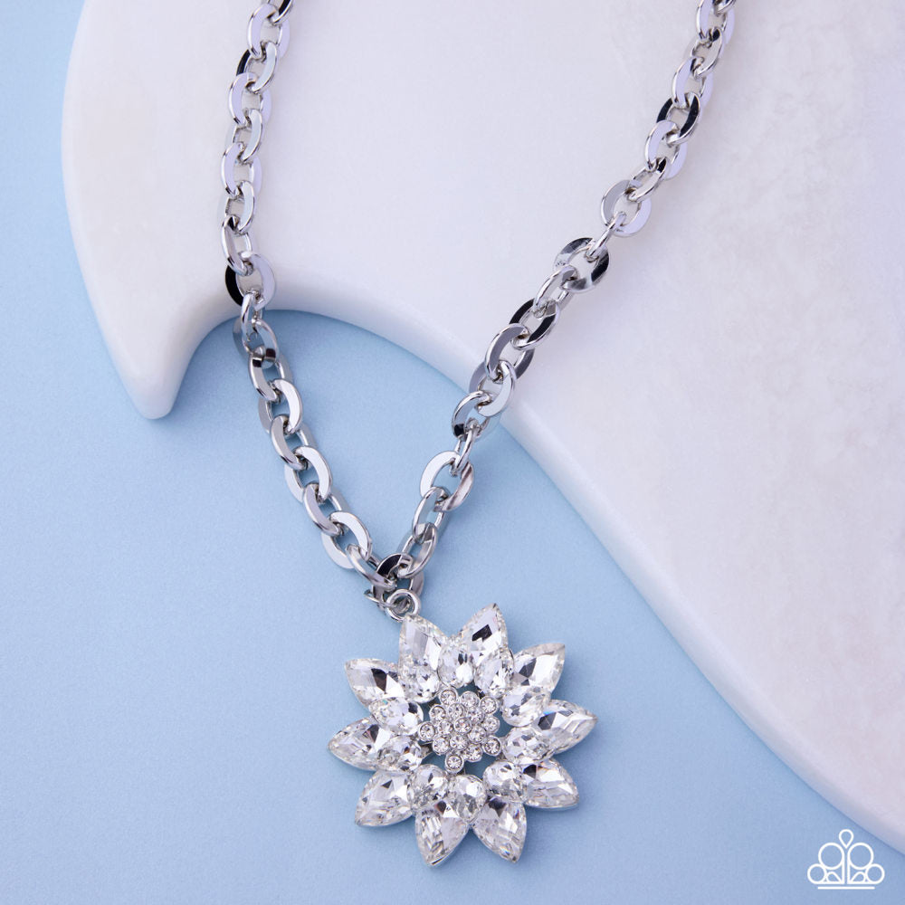 Glamorous Garden Necklace - White | Paparazzi Accessories