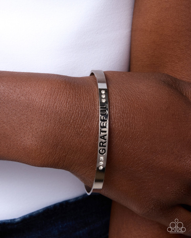 Eternally Grateful Bracelet - White | Paparazzi Accessories