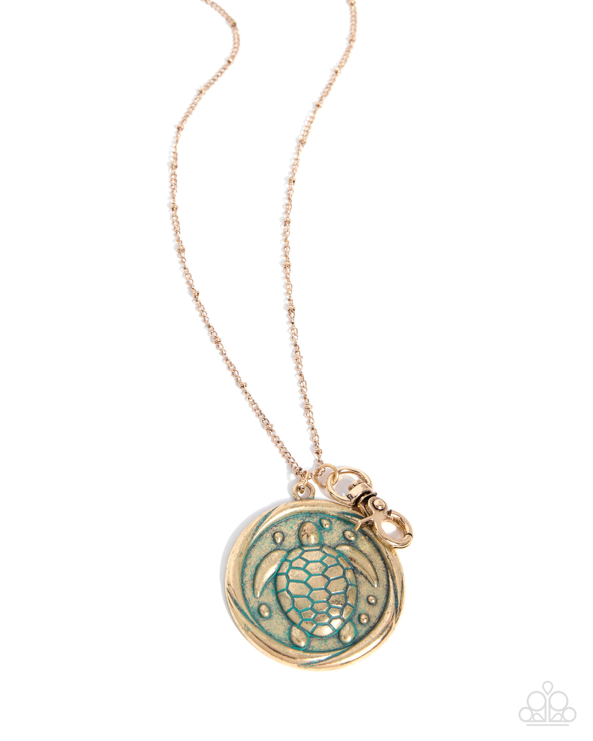 Swimming With Turtles Necklace - Gold | Paparazzi Accessories image 2