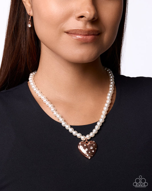 Charming Cadence Necklace - Copper | Paparazzi Accessories image 3