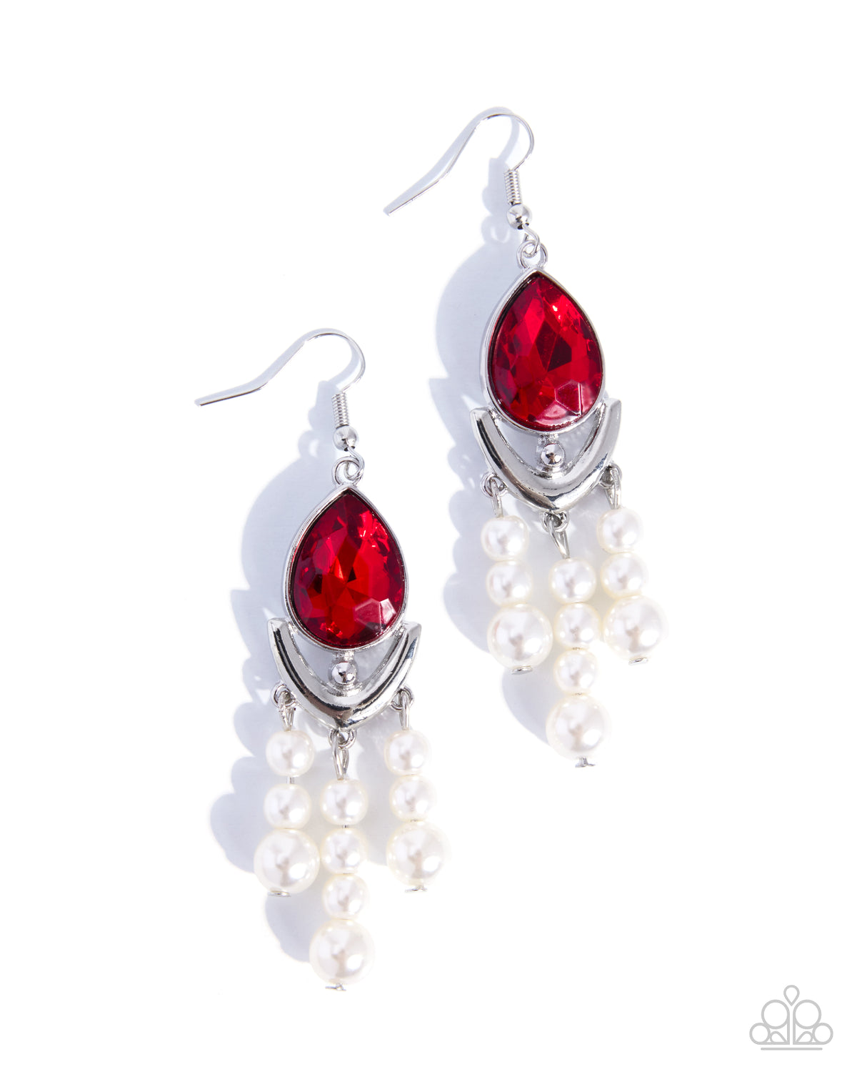 Exquisite Element Earrings - Red | Paparazzi Accessories image 2