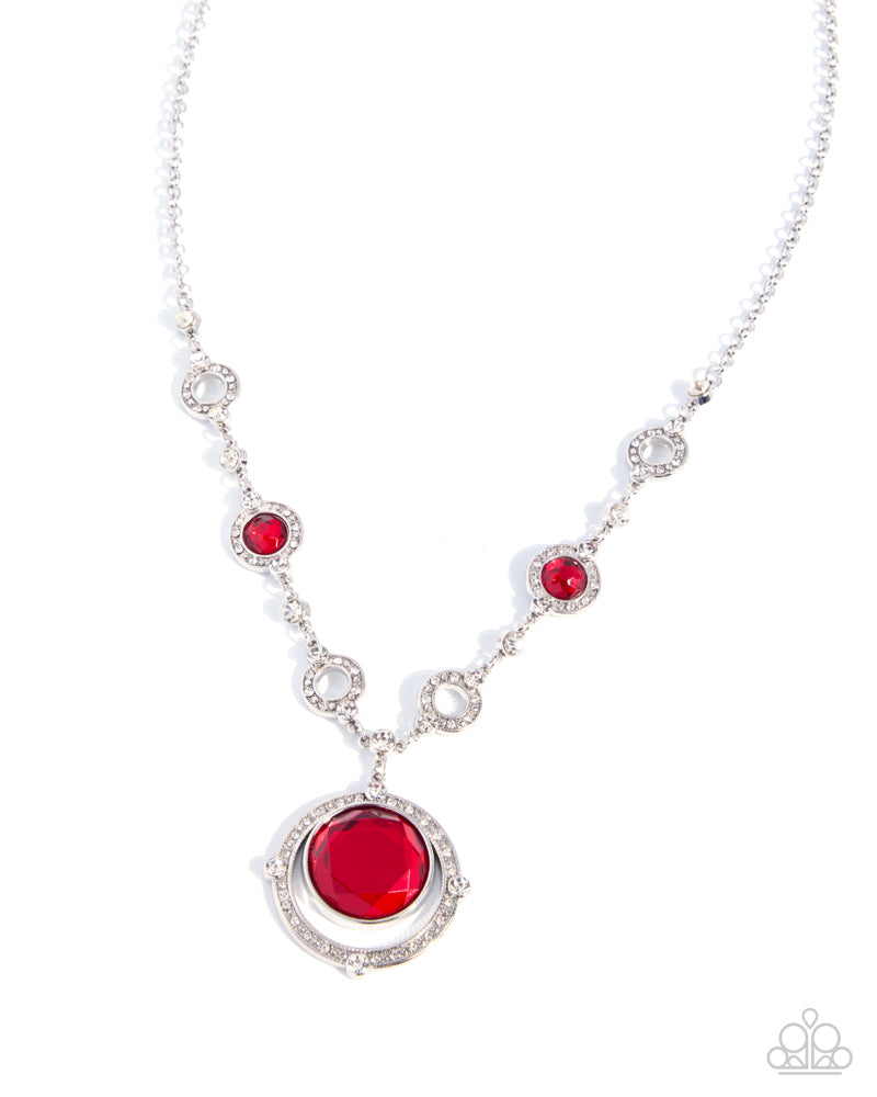 Tailored Color Necklace - Red | Paparazzi Accessories image 2