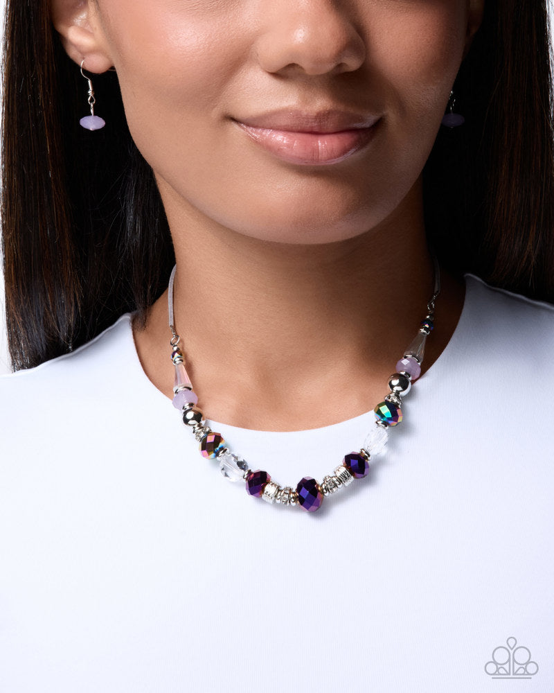 Suddenly Sleek Necklace - Purple | Paparazzi Accessories image 3