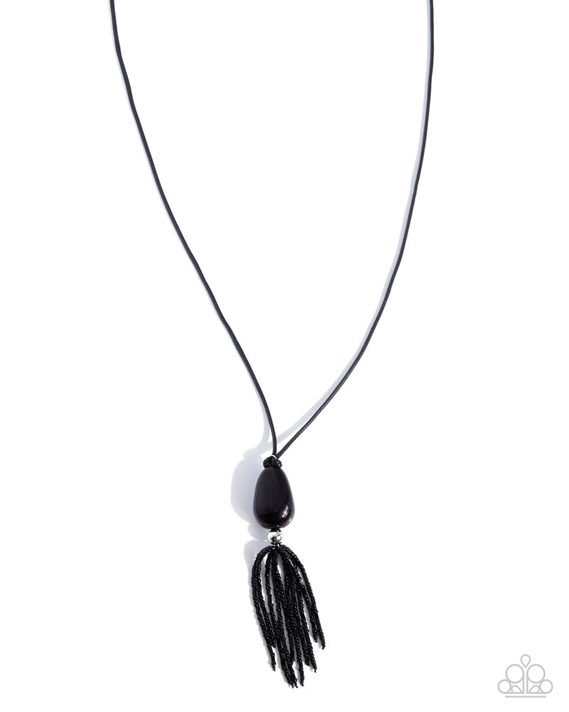 Tassel Transformation Necklace - Black image 2
