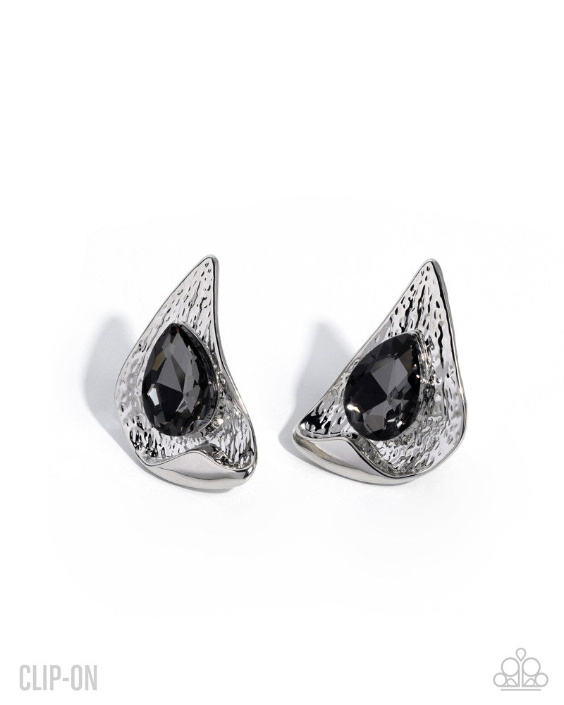 Chic Character Earrings - Silver image 2